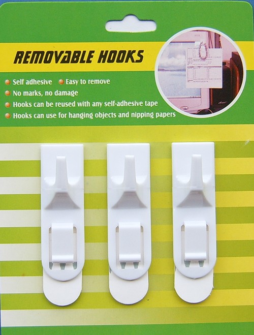adhesive plastic hooks with clip