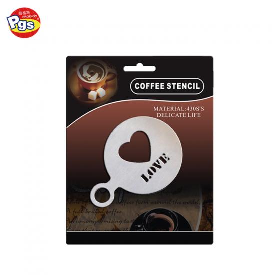 80mm round heart and love art latte coffee stencils