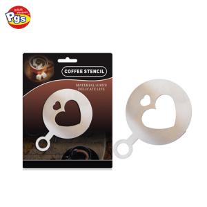 85mm double heart shape latte art custom coffee stencils