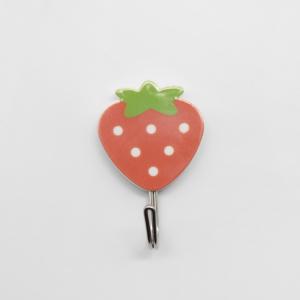 Strawberry Shaped Pattern Plastic light duty Wall Hook with Adhesion