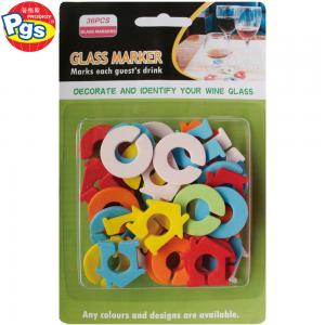 silicone colorful drink identifiers Glass Markers