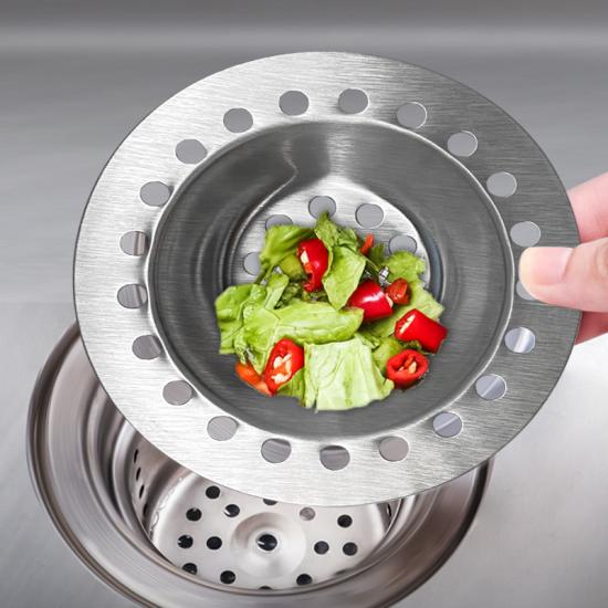 2pcs Size of Dia 6.4cm Stainless Steel Kitchen Sink Strainer