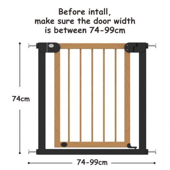 Wooden door pressure mount low MOQ pet gate