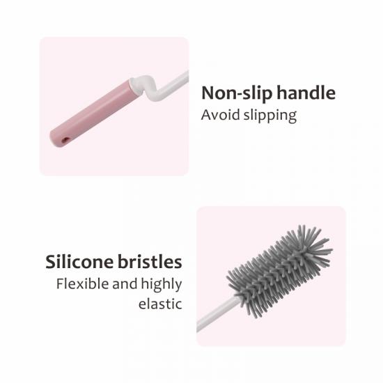 3pk Silicone Baby Proof Bottle Cleaner Brush
