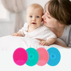  Powerful cleaning flexible and durable soft silicone baby shampoo bath brush 