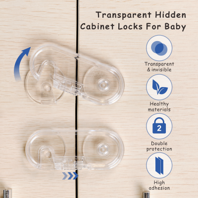 Adhesive Sliding Door Plastic Child Safety Cabinet Locks