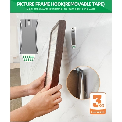  PFH01J Stainless steel picture frame hook metal photo frame wall hanger 