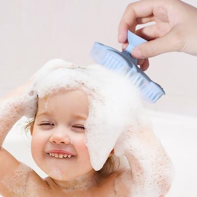 Soft silicone shampoo bath brush