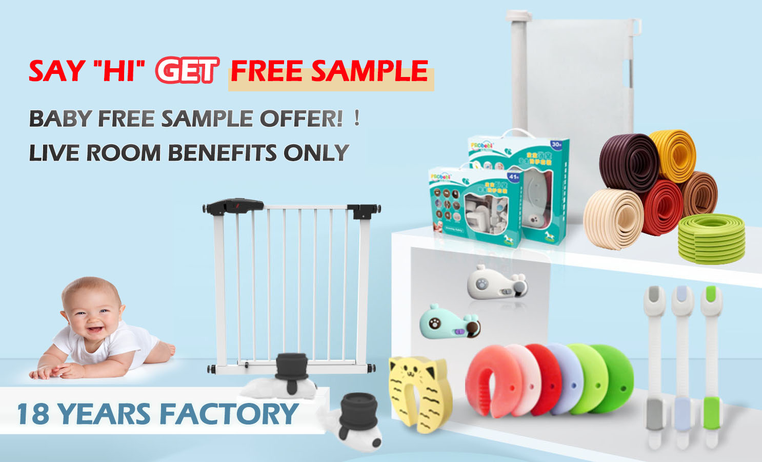 Get free baby sample, benefit only on live room